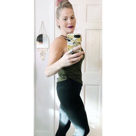 Good Condition | GAPfit Halter Neck Olive Green Tank | Size Medium | Altered - Picture 3 of 11